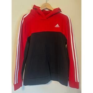 Classic Adidas Hoodie Red & White &
black combination kids boys size XL NEW